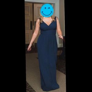 Bill Levkoff Navy Bridesmaid Dress